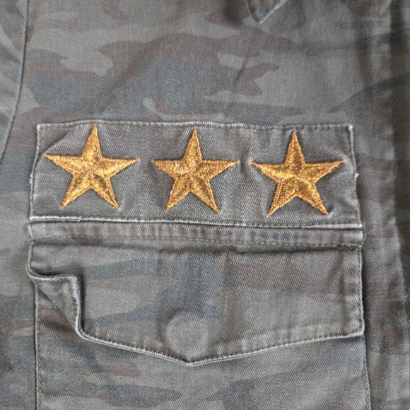 Willow and Clay Camo Bronze Metallic Patch Military Style Utility Jacket Size XS - Picture 6 of 12